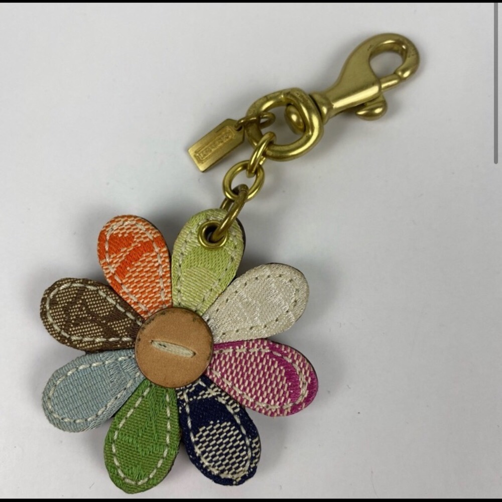 Coach Signature Flower Charm